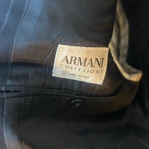 Armani Collezioni Blue/White Pinstripe Suit